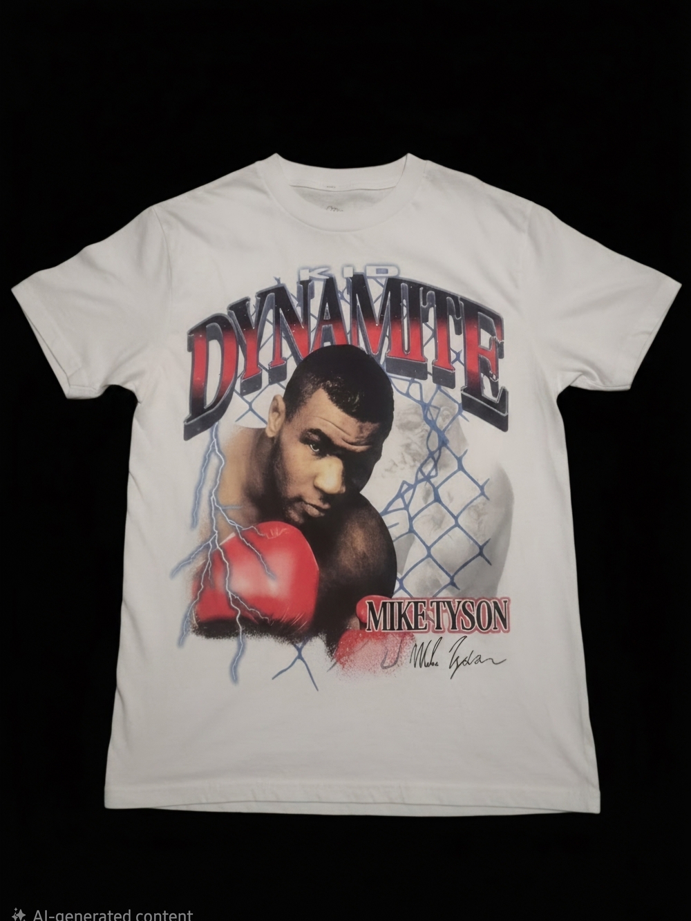 White Mike Tyson 'Dynamite' Graphic Boxing Tee